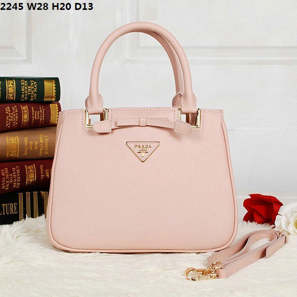 2014 Prada saffiano calfskin tote BN2245 light pink